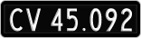 License plate of Denmark, 1958/1966-1976 - system