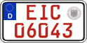 German license plate, Red license plates