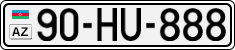 License plate of Azerbaijan, Cars