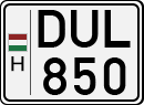 license plates of Hungary, Cars (1990)