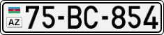 License plate of Azerbaijan, Cars