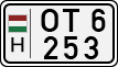 license plates of Hungary, Oldtimers (1990)