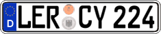German license plate, Regular plates