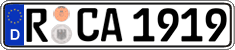 German license plate, Regular plates