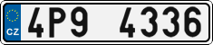 License plate of the Czech Republic, Cars (2001)