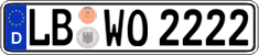 German license plate, Regular plates