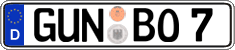 German license plate, Regular plates