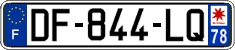 French license plate, SIV (ordinary)