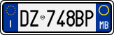License plate of Italy, Cars (1994 year series)