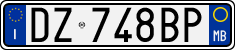 License plate of Italy, Cars (1994 year series)