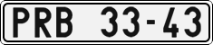 License plate of the Czech Republic, Cars (1960)