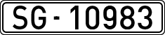 License plates of Spain, 1900 year series