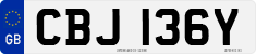License plate of the United Kingdom, 1963 year system