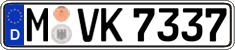 German license plate, Regular plates