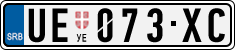 License plate of Serbia, Cars