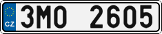License plate of the Czech Republic, Cars (2001)