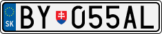 License plate of Slovakia, Cars