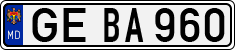 License plate of Moldova, Cars (1992)