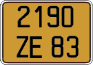 French license plate, FNI