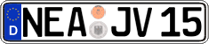 German license plate, Regular plates