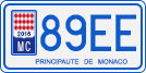 License plate of Monaco, Motorcycles