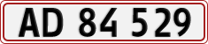 License plate of Denmark, Regular plates