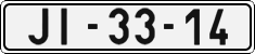 License plate of the Czech Republic, Cars (1960)