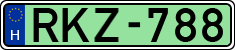 license plates of Hungary, Electric vehicles (1990)
