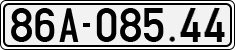License plate of Vietnam, Cars