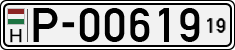 license plates of Hungary, Temporary (1990)