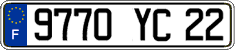 French license plate, FNI