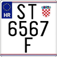 License plate of Croatia, Motorcycles