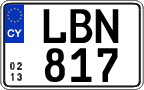 License plate of Cyprus, Regular plates