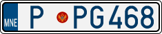 License plate of Montenegro, Police