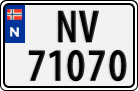 License plate of Norway, Cars