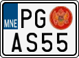 License plate of Montenegro, Scooters