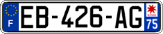 French license plate, SIV (ordinary)