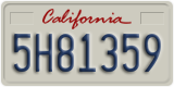 California, Commercial vehicles (1A23456)
