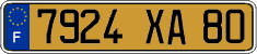 French license plate, FNI
