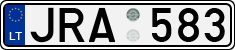 License plate of Lithuania, Cars