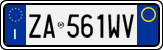 License plate of Italy, Cars (1994 year series)