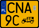 License plates of Poland, Oldtimers