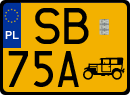 License plates of Poland, Oldtimers