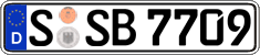 German license plate, Regular plates