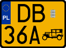 License plates of Poland, Oldtimers