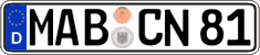 German license plate, Regular plates