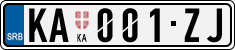 License plate of Serbia, Cars