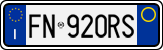 License plate of Italy, Cars (1994 year series)