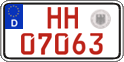 German license plate, Red license plates