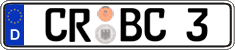 German license plate, Regular plates